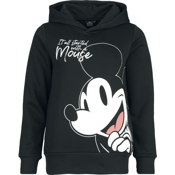 Mickey & Minnie Mouse Mickey Mouse - It all started with a mouse Dámská mikina s kapucí černá - Merchstore.cz