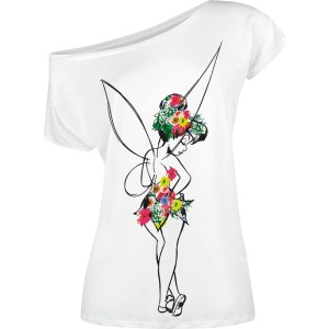 Peter Pan Tinker Bell - Flower Power Dámské tričko bílá - Merchstore.cz