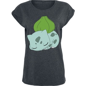 Pokémon Bulbasaur Dámské tričko tmavě prošedivělá - Merchstore.cz