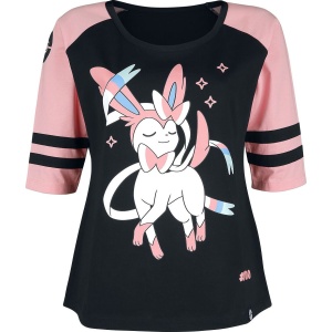 Pokémon Sylveon Dámské tričko s dlouhými rukávy cerná/ružová - Merchstore.cz