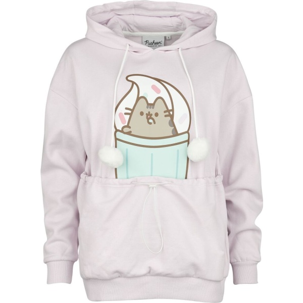 Pusheen Cat Dámská mikina s kapucí světle růžová - Merchstore.cz