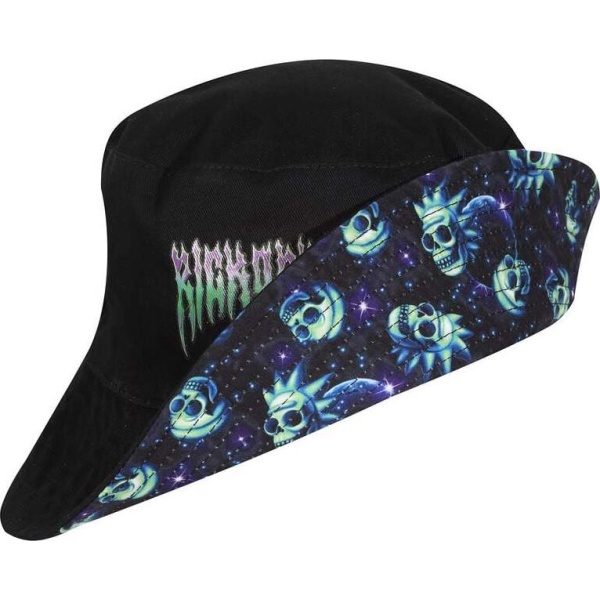 Rick And Morty Neon Skull Bucket Hat Klobouk černá - Merchstore.cz