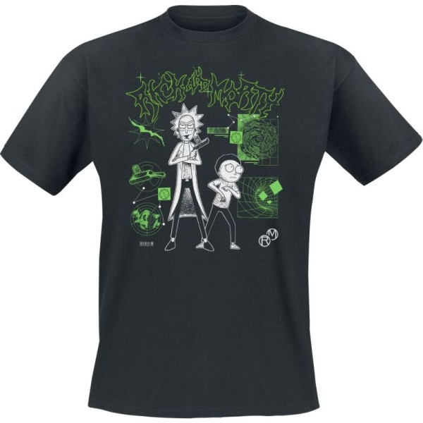 Rick And Morty Rick and Morty LAB Tričko černá - Merchstore.cz