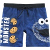 Sesame Street Cookie Monster - Face Pánské plavky modrá - Merchstore.cz