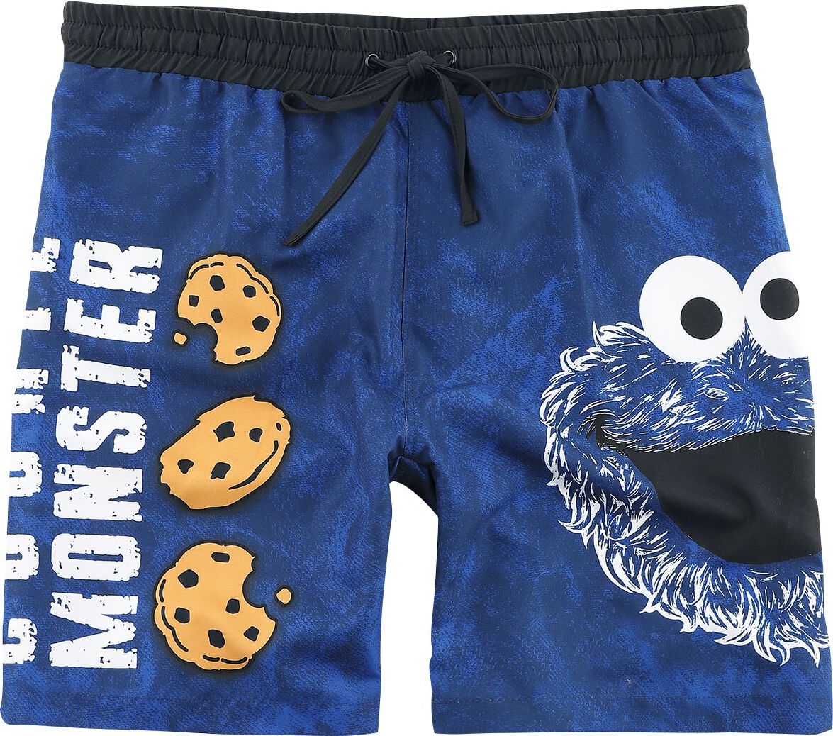 Sesame Street Cookie Monster - Face Pánské plavky modrá - Merchstore.cz Sesame Street Cookie Monster - Face Pánské plavky modrá - Merchstore.cz