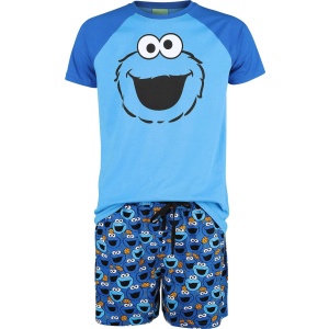 Sesame Street Cookie Monster pyžama modrá - Merchstore.cz