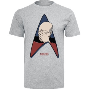 Star Trek Jean-Luc Picard - Facepalm Tričko prošedivelá - Merchstore.cz