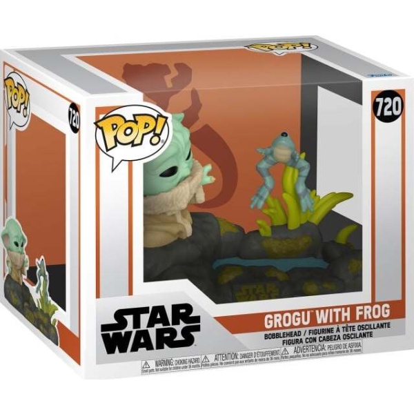 Star Wars Vinzlová figurka č.720 The Mandalorian - Grogu with Frog (POP! Deluxe) Sberatelská postava vícebarevný - Merchstore.cz