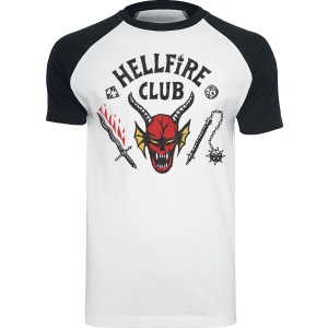 Stranger Things Hellfire Club Tričko bílá/cerná - Merchstore.cz