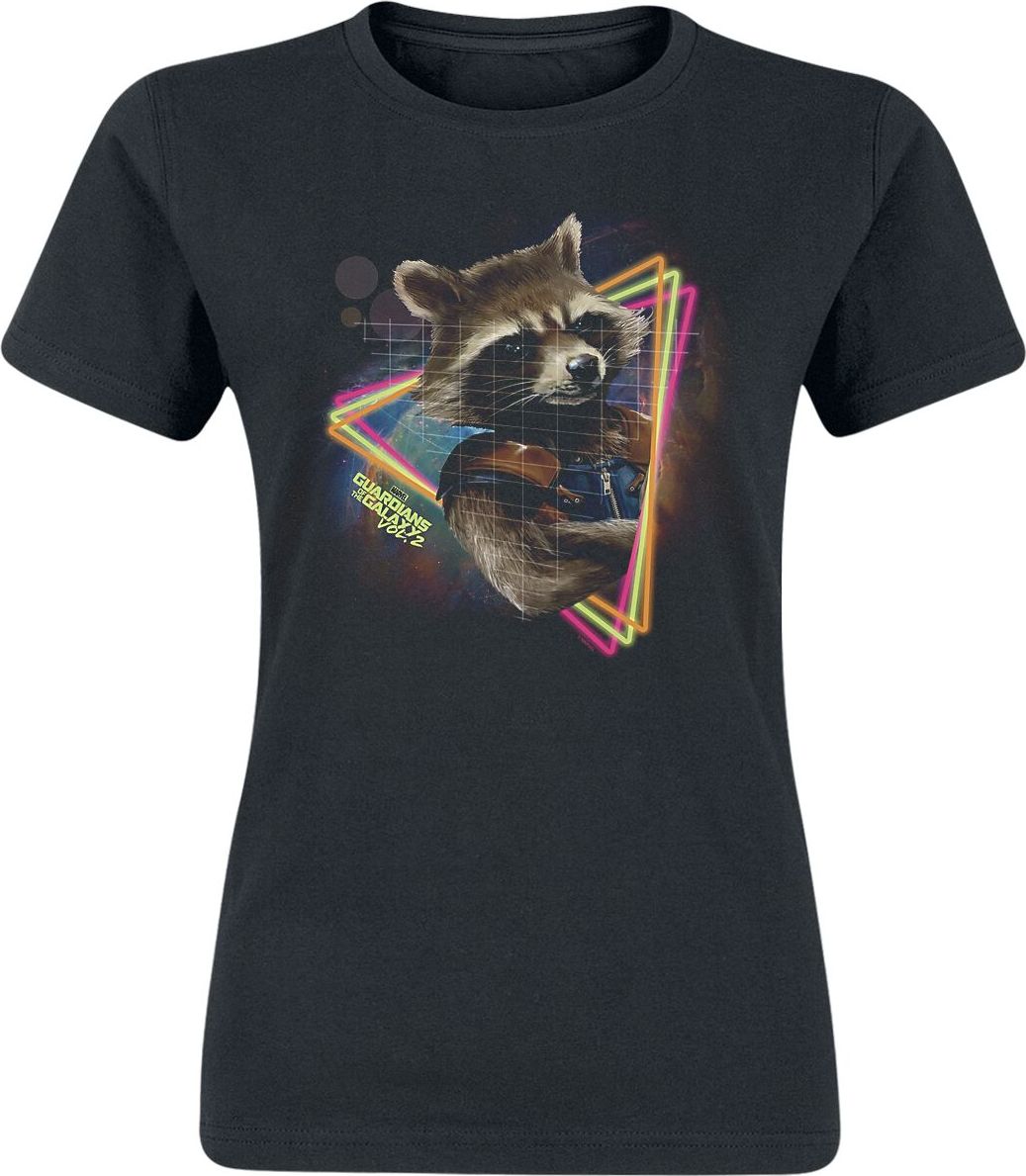 Strážci galaxie Neon Rocket Dámské tričko černá - Merchstore.cz Strážci galaxie Neon Rocket Dámské tričko černá - Merchstore.cz