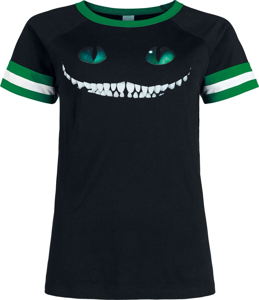 Alice in Wonderland Grinsekatze Dámské tričko černá - Merchstore.cz Alice in Wonderland Grinsekatze Dámské tričko černá - Merchstore.cz