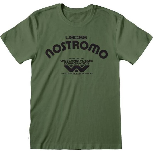 Alien Retro Nostromo Tričko olivová - Merchstore.cz