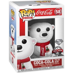 Coca Cola Vinylová figurka č.58 Ad Icons - Coca Cola Polar Bear (Diamond Glitter) Sberatelská postava standard - Merchstore.cz