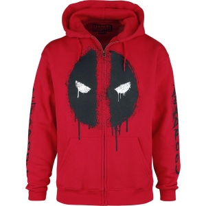 Deadpool Deadpool - Logo Mikina s kapucí na zip červená - Merchstore.cz