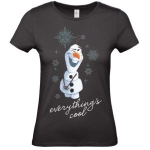 Frozen Everything´s Cool Dámské tričko černá - Merchstore.cz