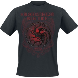 Game Of Thrones House Of The Dragon - Dragon Blood Sigil Tričko černá - Merchstore.cz