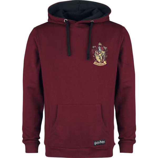 Harry Potter Gryffindor Mikina s kapucí burgundská červeň - Merchstore.cz