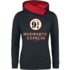 Harry Potter Hogwarts Express Dámská mikina s kapucí cerná/cervená - Merchstore.cz