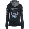 Lilo & Stitch Aloha Dámská mikina s kapucí cerná/šedá - Merchstore.cz