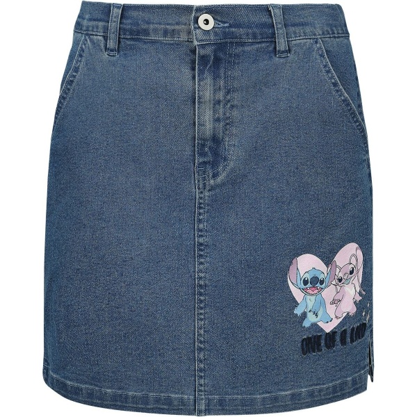 Lilo & Stitch Lilo & Angel Mini sukně džínová/modrá - Merchstore.cz