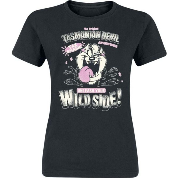 Looney Tunes Taz - Wild Side! Dámské tričko černá - Merchstore.cz