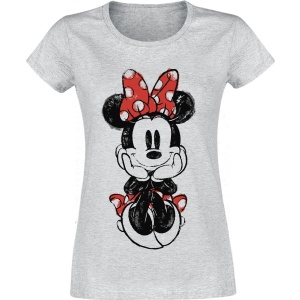 Mickey & Minnie Mouse Minnie Mouse Dámské tričko šedá - Merchstore.cz