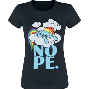 My Little Pony Rainbow Dash - NOPE Dámské tričko černá - Merchstore.cz