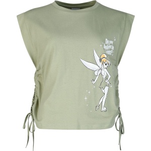 Peter Pan Tinker Bell - Never Grow Up Dámský top olivová - Merchstore.cz