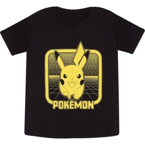 Pokémon Pikachu Retro Arcade detské tricko černá - Merchstore.cz