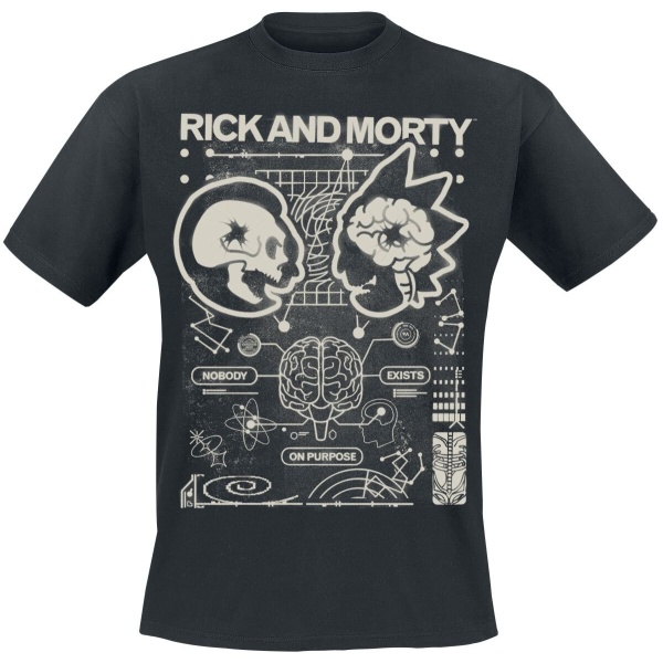 Rick And Morty Nobody Exists On Purpose Tričko černá - Merchstore.cz