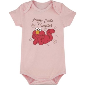 Sesame Street Elmo - Happy Little Monster body světle růžová - Merchstore.cz