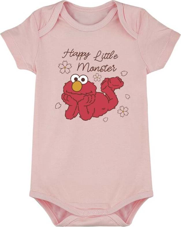 Sesame Street Elmo - Happy Little Monster body světle růžová - Merchstore.cz Sesame Street Elmo - Happy Little Monster body světle růžová - Merchstore.cz
