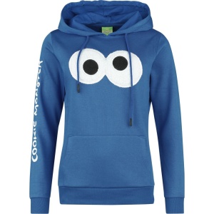 Sesame Street Krümelmonster Dámská mikina s kapucí modrá - Merchstore.cz