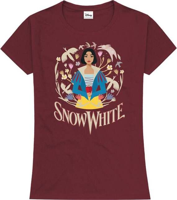 Sněhurka a sedm trpaslíků Modern Fairytale Dámské tričko tmavě červená - Merchstore.cz Sněhurka a sedm trpaslíků Modern Fairytale Dámské tričko tmavě červená - Merchstore.cz
