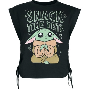 Star Wars Grogu - Snack Time Yet? Dámský top černá - Merchstore.cz