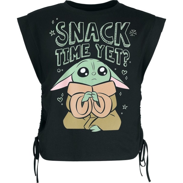 Star Wars Grogu - Snack Time Yet? Dámský top černá - Merchstore.cz