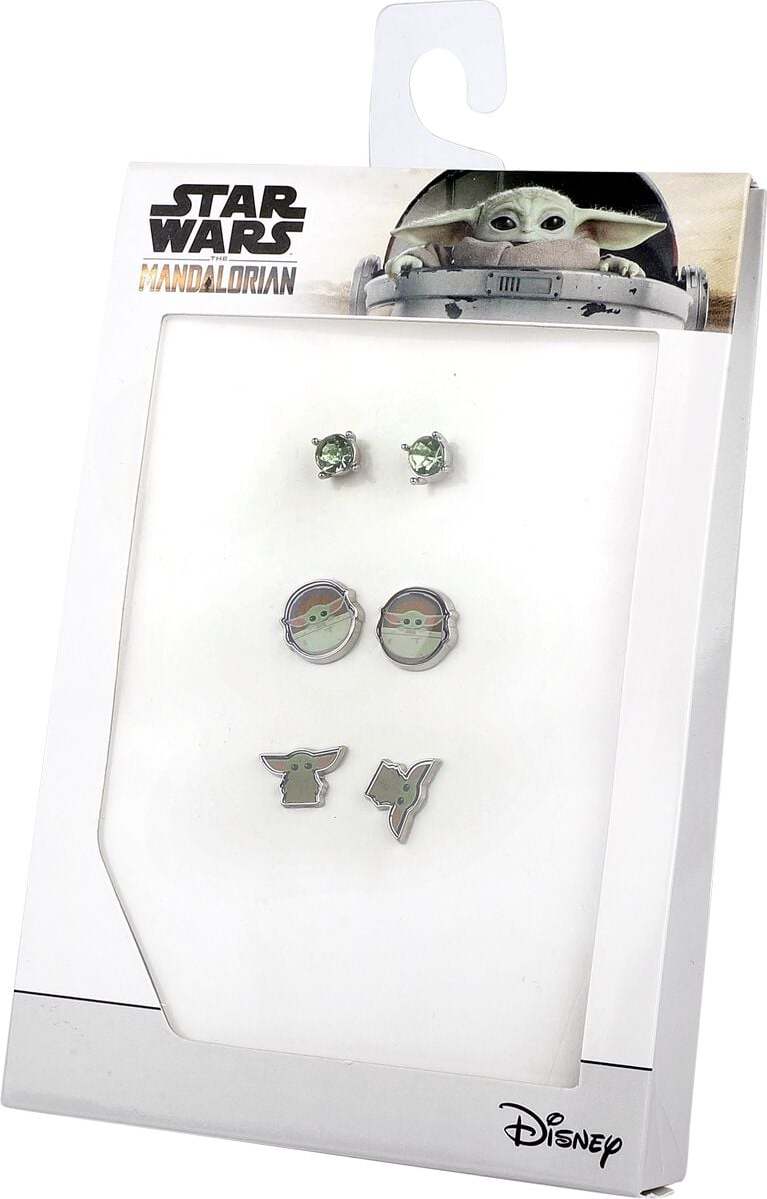 Star Wars The Mandalorian - Grogu sada náušnic zelená - Merchstore.cz Star Wars The Mandalorian - Grogu sada náušnic zelená - Merchstore.cz