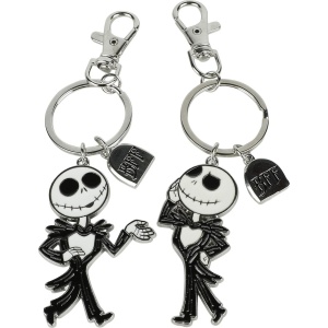 The Nightmare Before Christmas Jack - BFF Klíčenka cerná/stríbrná - Merchstore.cz