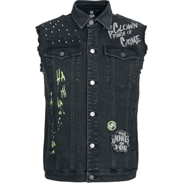 Batman The Joker The Clown Prince of Crime Vesta cerná džínovina - Merchstore.cz