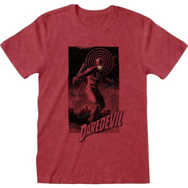 Daredevil In Rectangle Tričko červená - Merchstore.cz