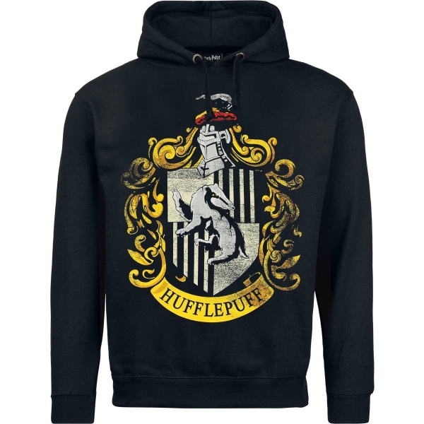 Harry Potter Huffelpuff Mikina s kapucí černá - Merchstore.cz