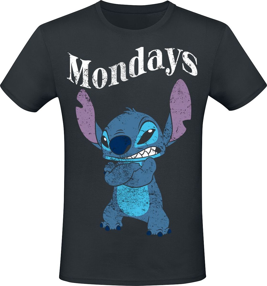 Lilo & Stitch Mondays Tričko černá - Merchstore.cz Lilo & Stitch Mondays Tričko černá - Merchstore.cz