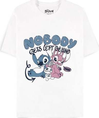 Lilo & Stitch Nobody Gets Left Behind Dámské tričko bílá - Merchstore.cz