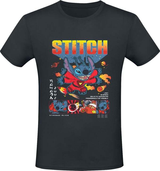 Lilo & Stitch Stitch in Space Tričko černá - Merchstore.cz Lilo & Stitch Stitch in Space Tričko černá - Merchstore.cz