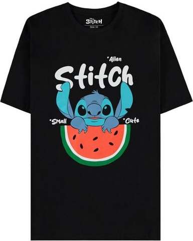 Lilo & Stitch Watermelon Tričko černá - Merchstore.cz Lilo & Stitch Watermelon Tričko černá - Merchstore.cz