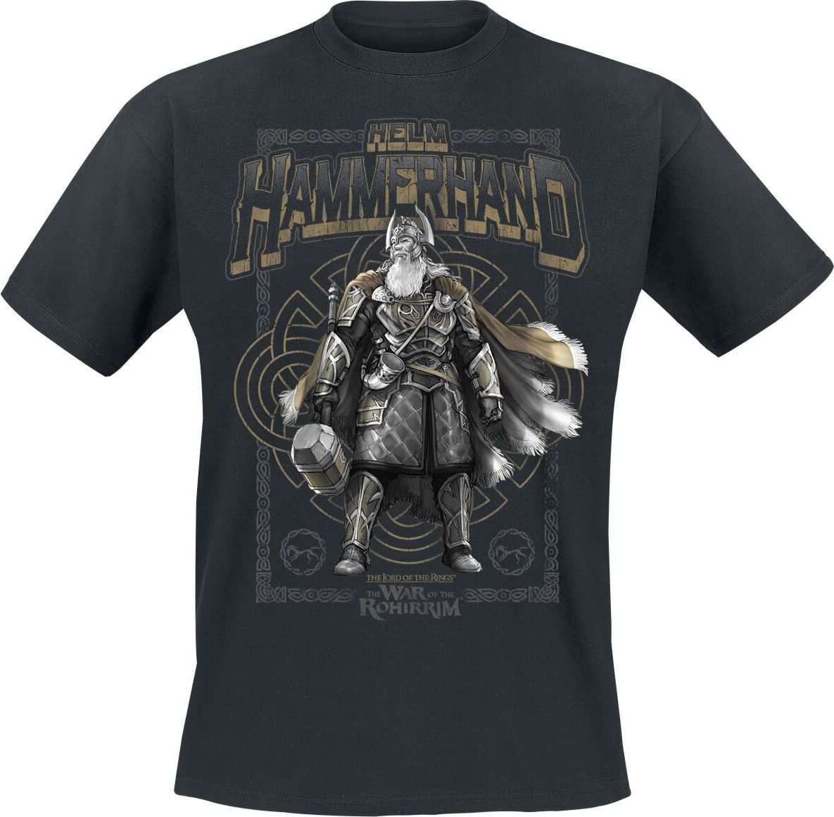Pán prstenů Die Schlacht der Rohirrim - Helm Hammerhand Tričko černá - Merchstore.cz Pán prstenů Die Schlacht der Rohirrim - Helm Hammerhand Tričko černá - Merchstore.cz