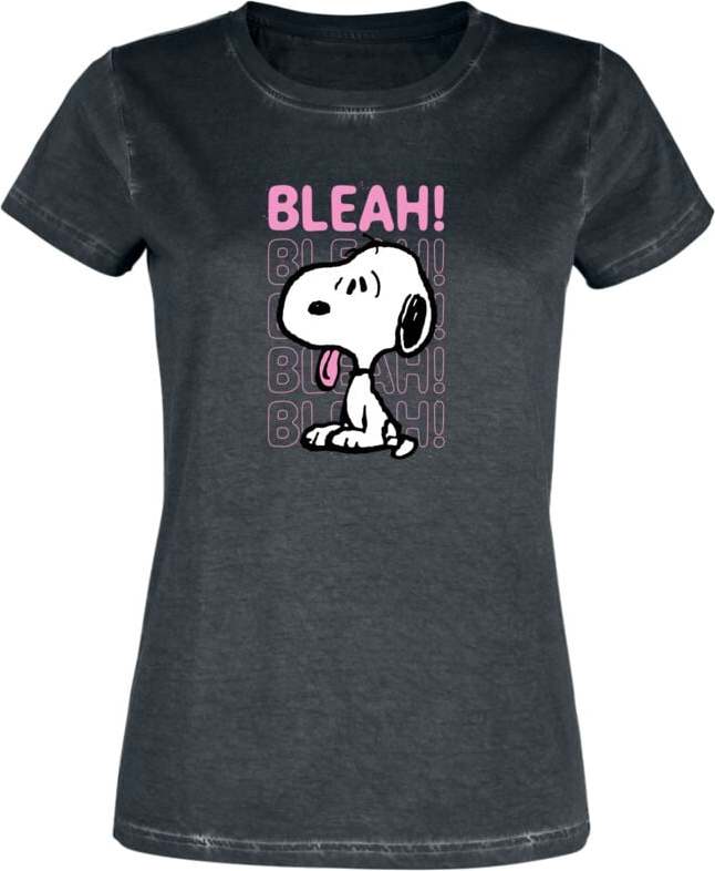 Peanuts Snoopy - Bleah! Dámské tričko černá - Merchstore.cz Peanuts Snoopy - Bleah! Dámské tričko černá - Merchstore.cz