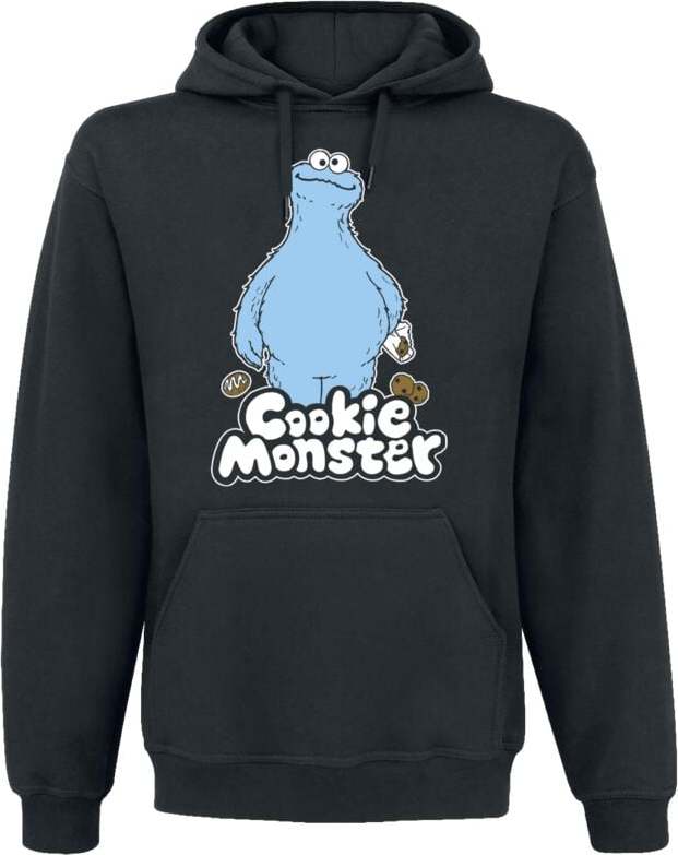 Sesame Street Cookie Monster Mikina s kapucí černá - Merchstore.cz Sesame Street Cookie Monster Mikina s kapucí černá - Merchstore.cz