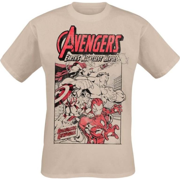 Avengers Earth's Mightiest Heroes Tričko přírodní - Merchstore.cz