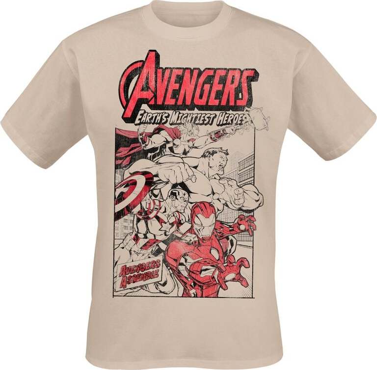 Avengers Earth's Mightiest Heroes Tričko přírodní - Merchstore.cz Avengers Earth's Mightiest Heroes Tričko přírodní - Merchstore.cz